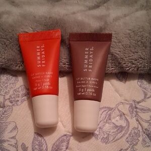 Summer Fridays Lip Butter Balm Set - POPPY And BROWN SUGAR